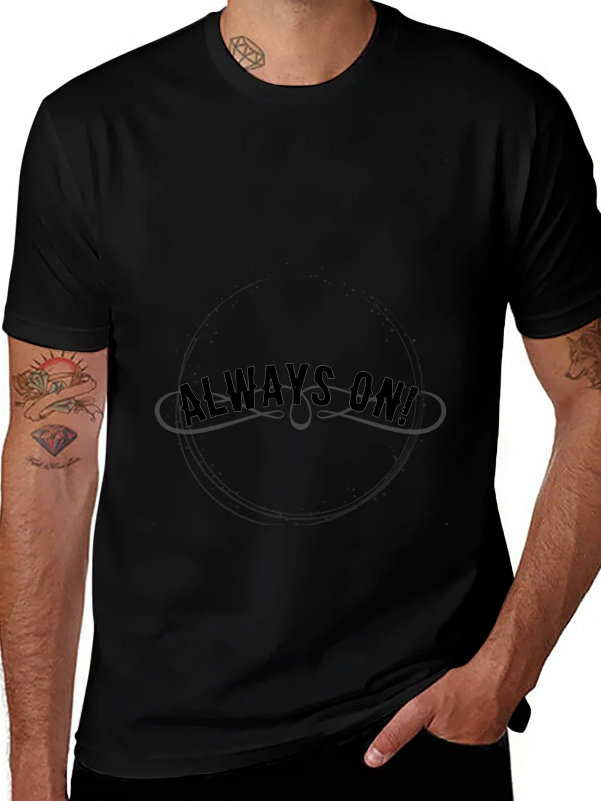 Always On Black Graphic T-Shirt product image 1