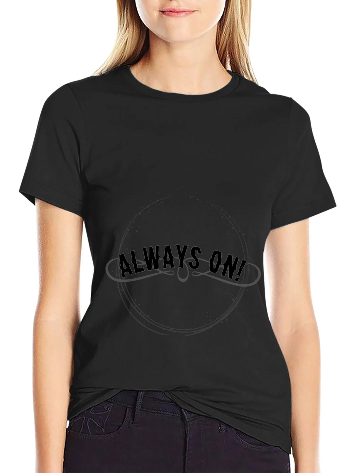 Always On Black Graphic T-Shirt product image 2