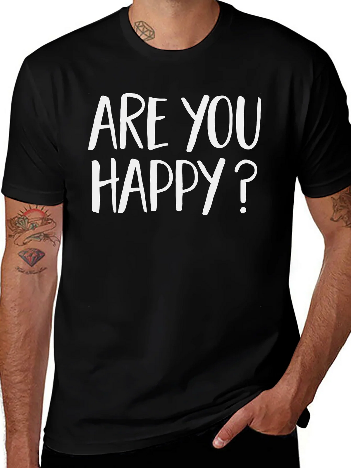 Are You Happy? Graphic Tee - Soft Cotton Blend product image 1