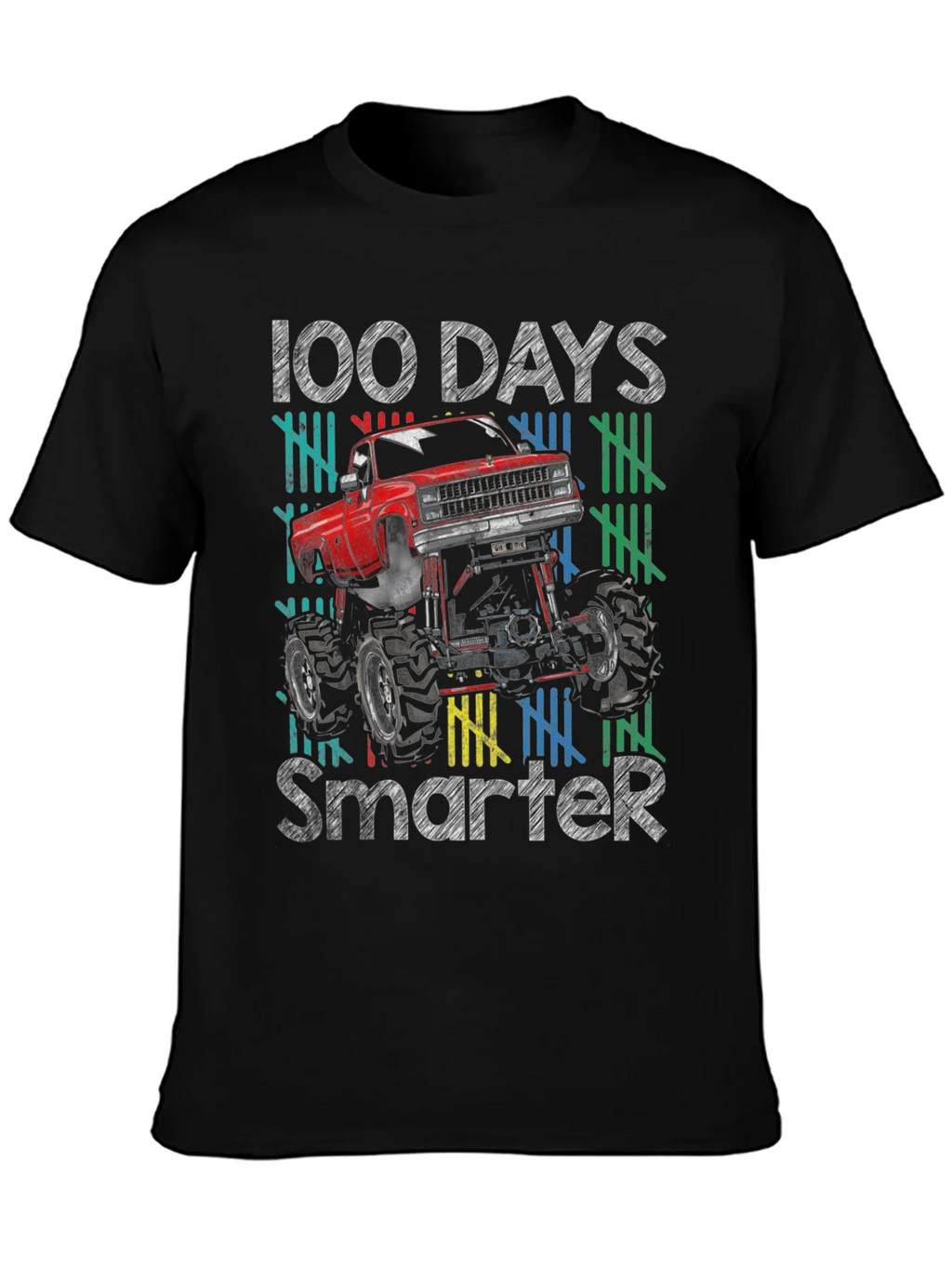100 Days Smarter Monster Truck T-Shirt product image 3