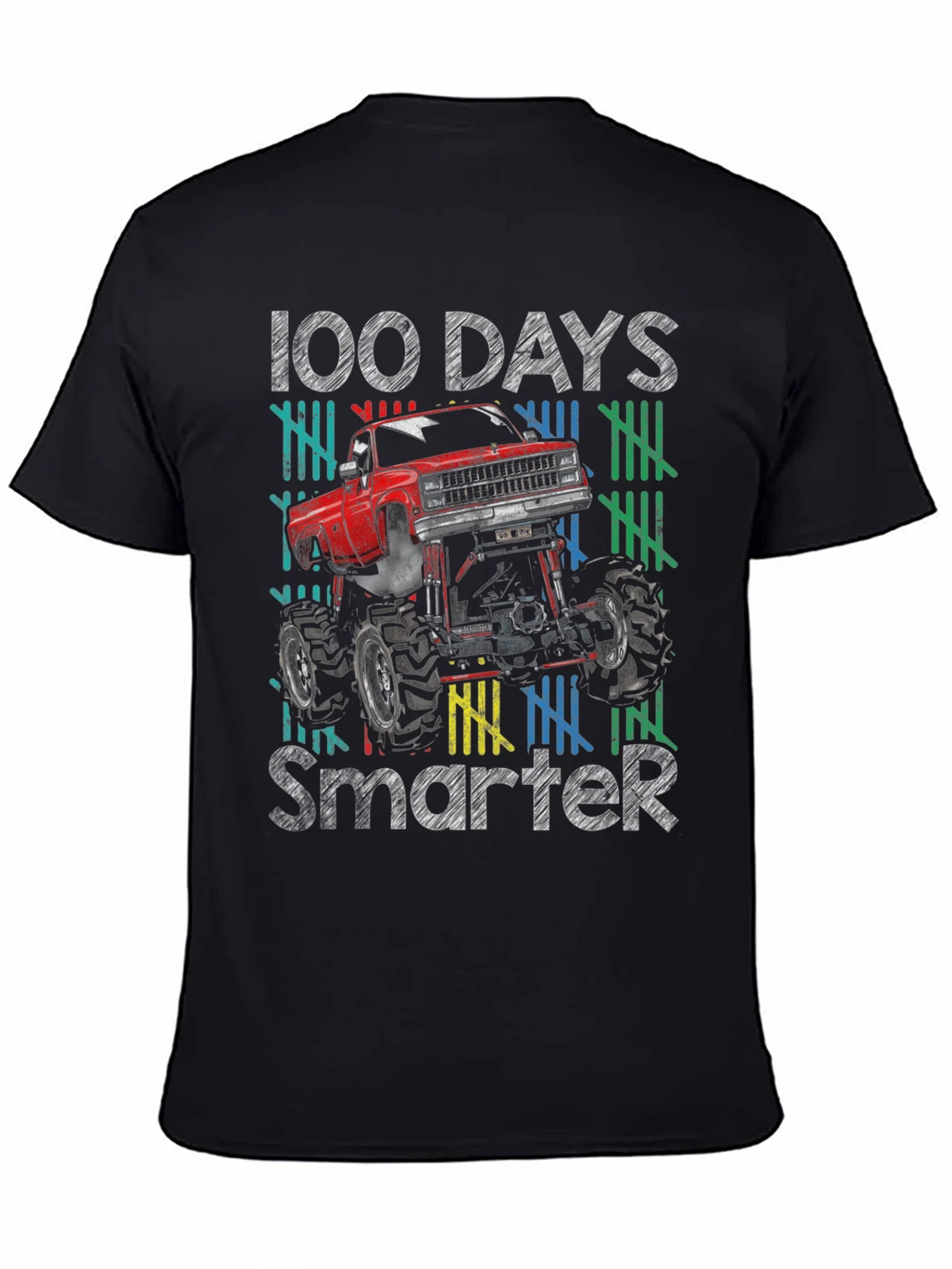 100 Days Smarter Monster Truck T-Shirt product image 4