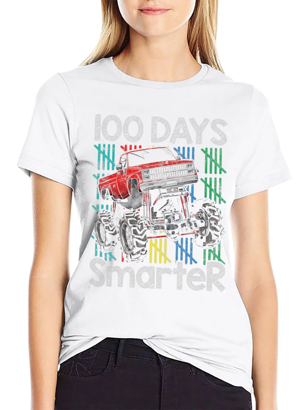 100 Days Smarter Monster Truck T-Shirt product image 8