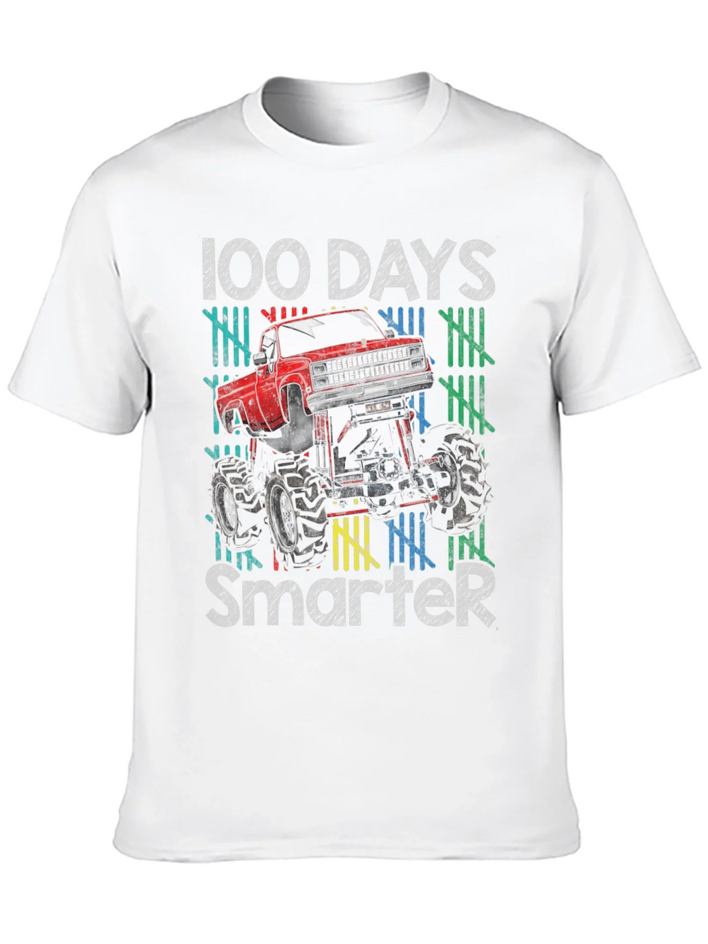 100 Days Smarter Monster Truck T-Shirt product image 9