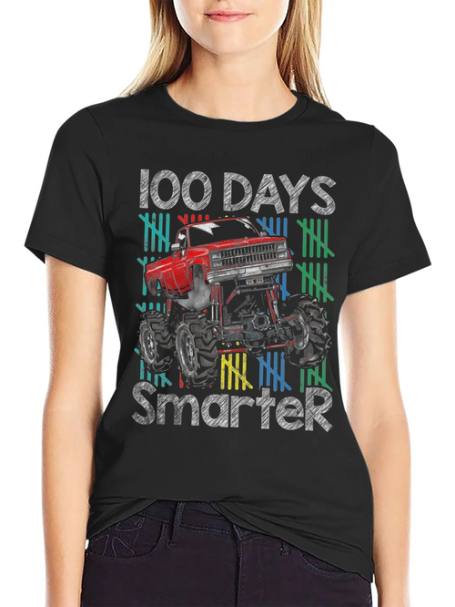 100 Days Smarter Monster Truck T-Shirt product image 2