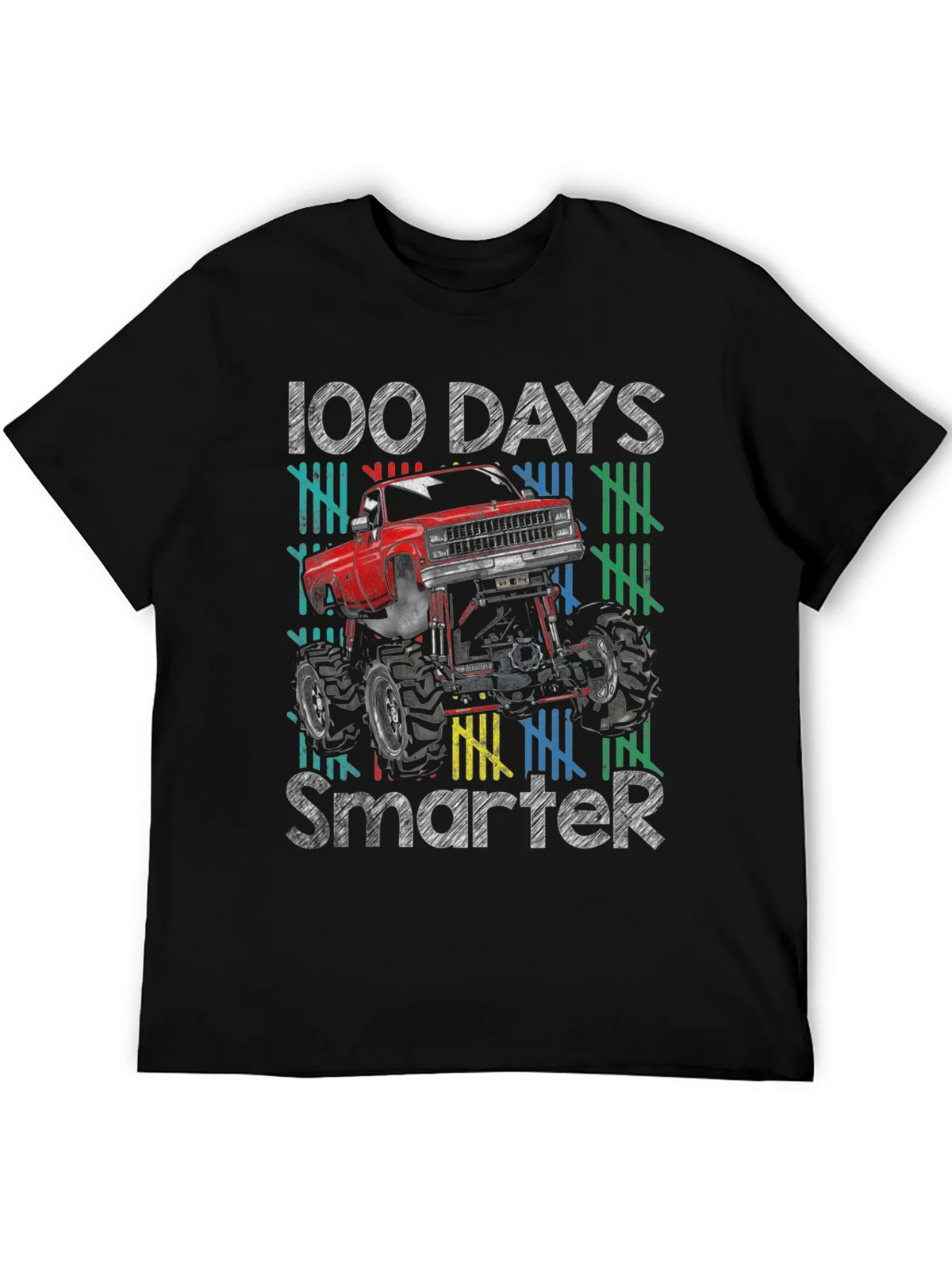 100 Days Smarter Monster Truck T-Shirt product image 5