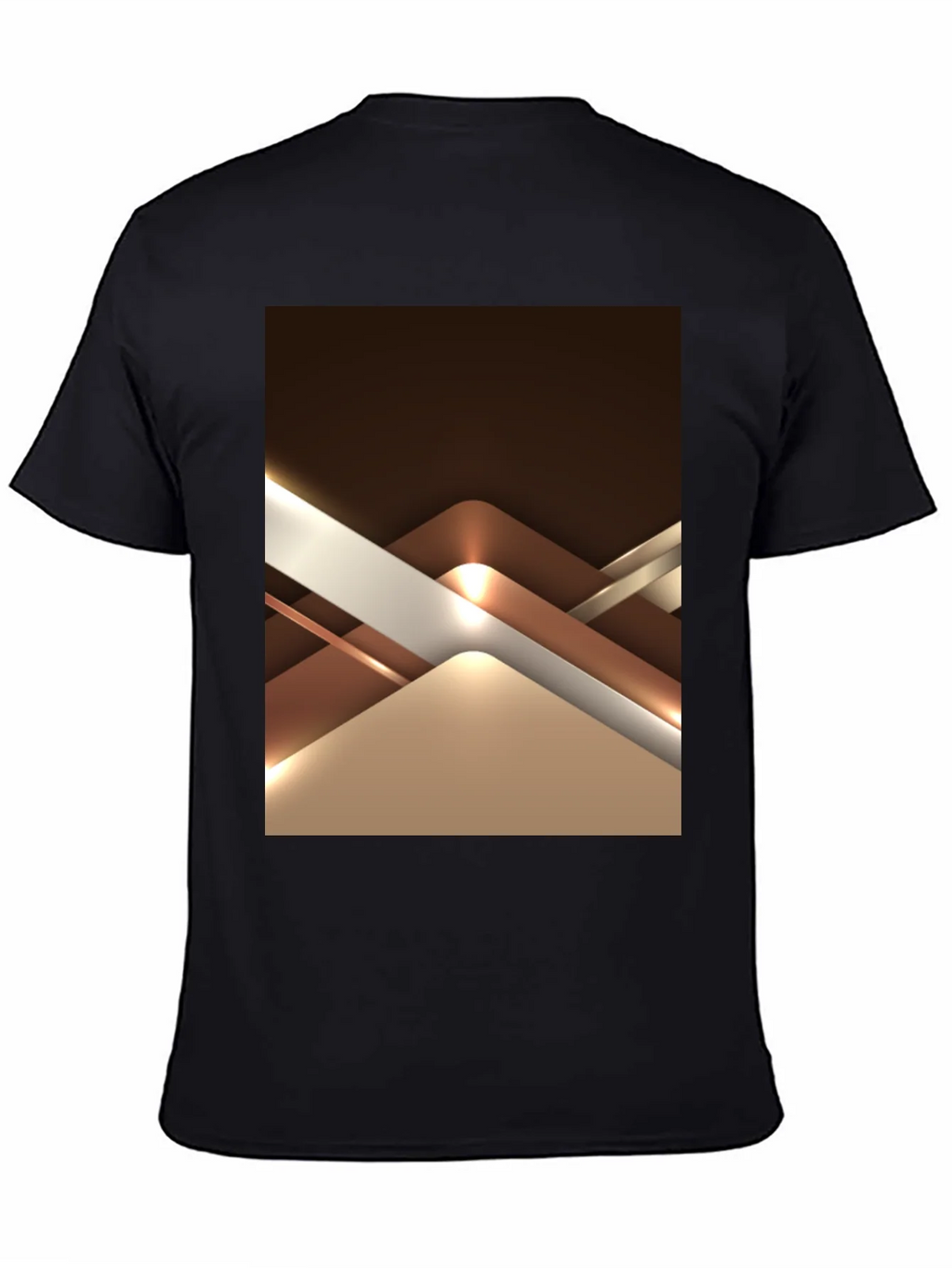 Abstract Geometric Design Graphic Tee - Black product image 4