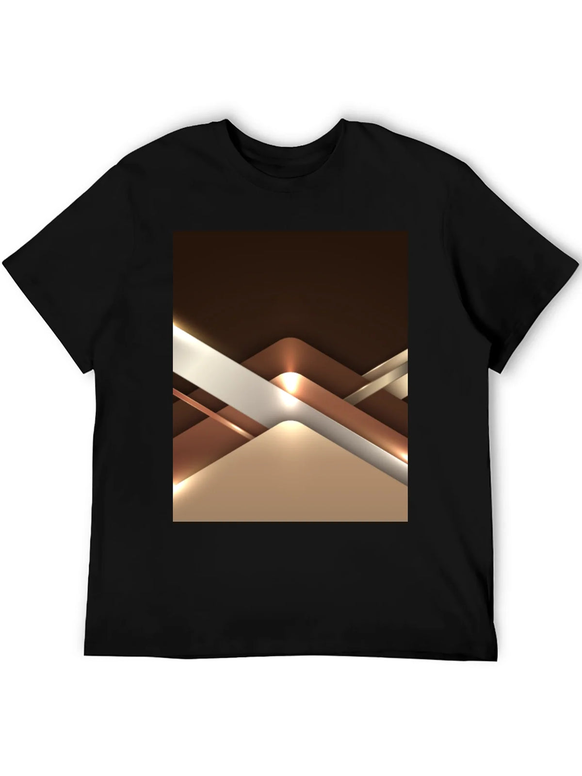 Abstract Geometric Design Graphic Tee - Black product image 5