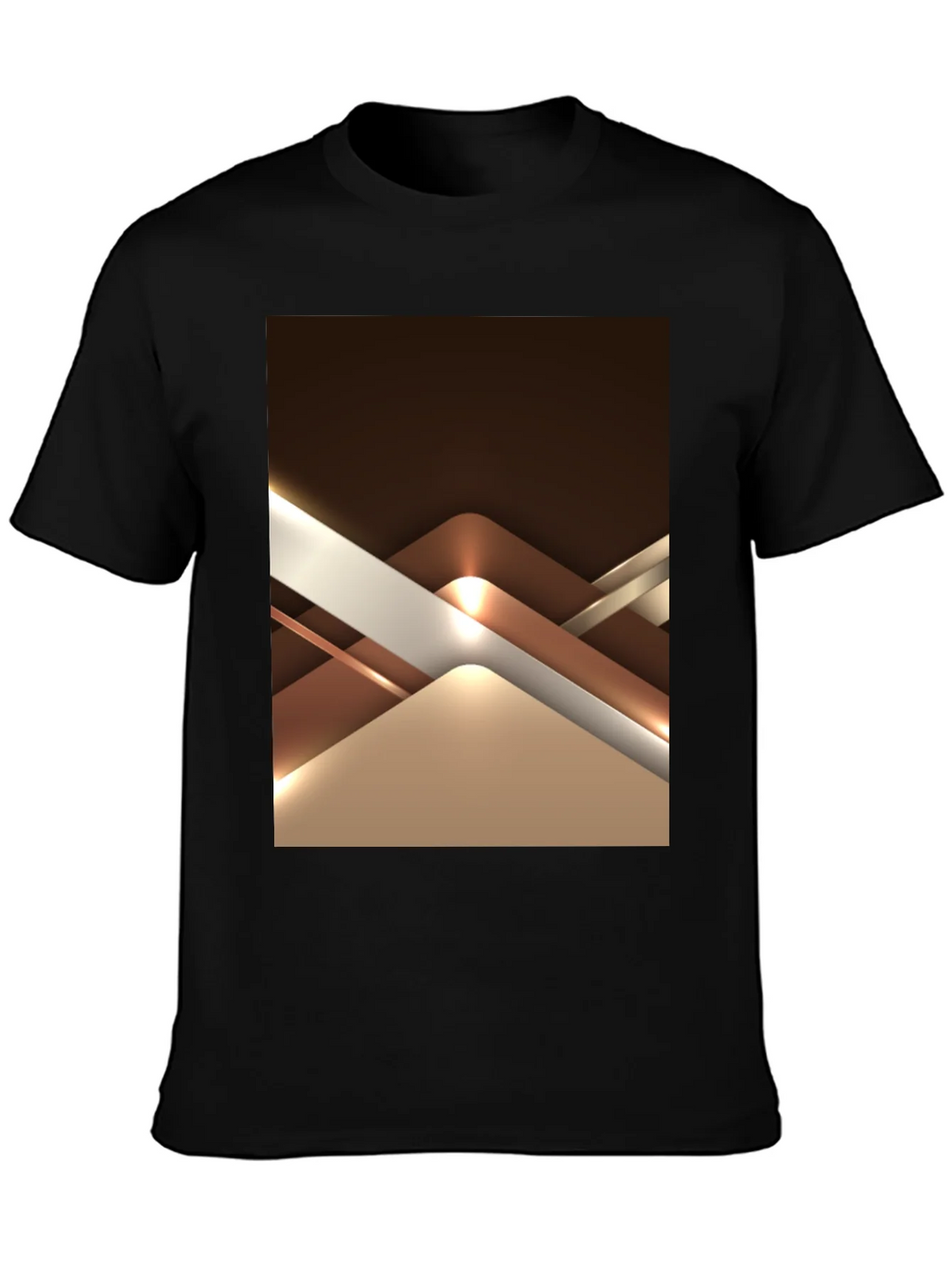 Abstract Geometric Design Graphic Tee - Black product image 3